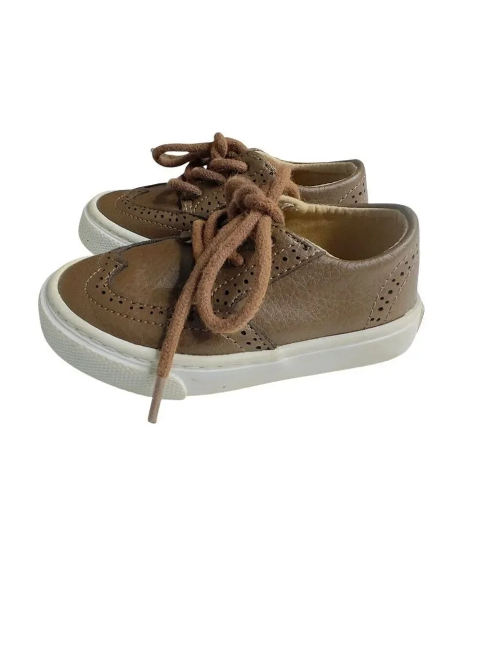 Janie and Jack Toddler Wingtip‎ Sneakers Brown Boys Size 5